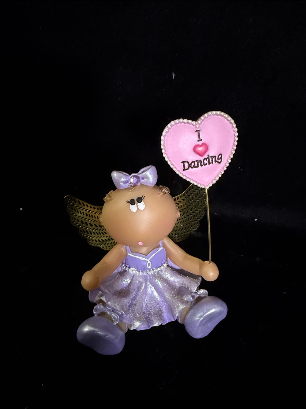 I Love Dancing Lavender Angel Figurine